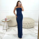 DRESS KHLOE AZUL MARINHO