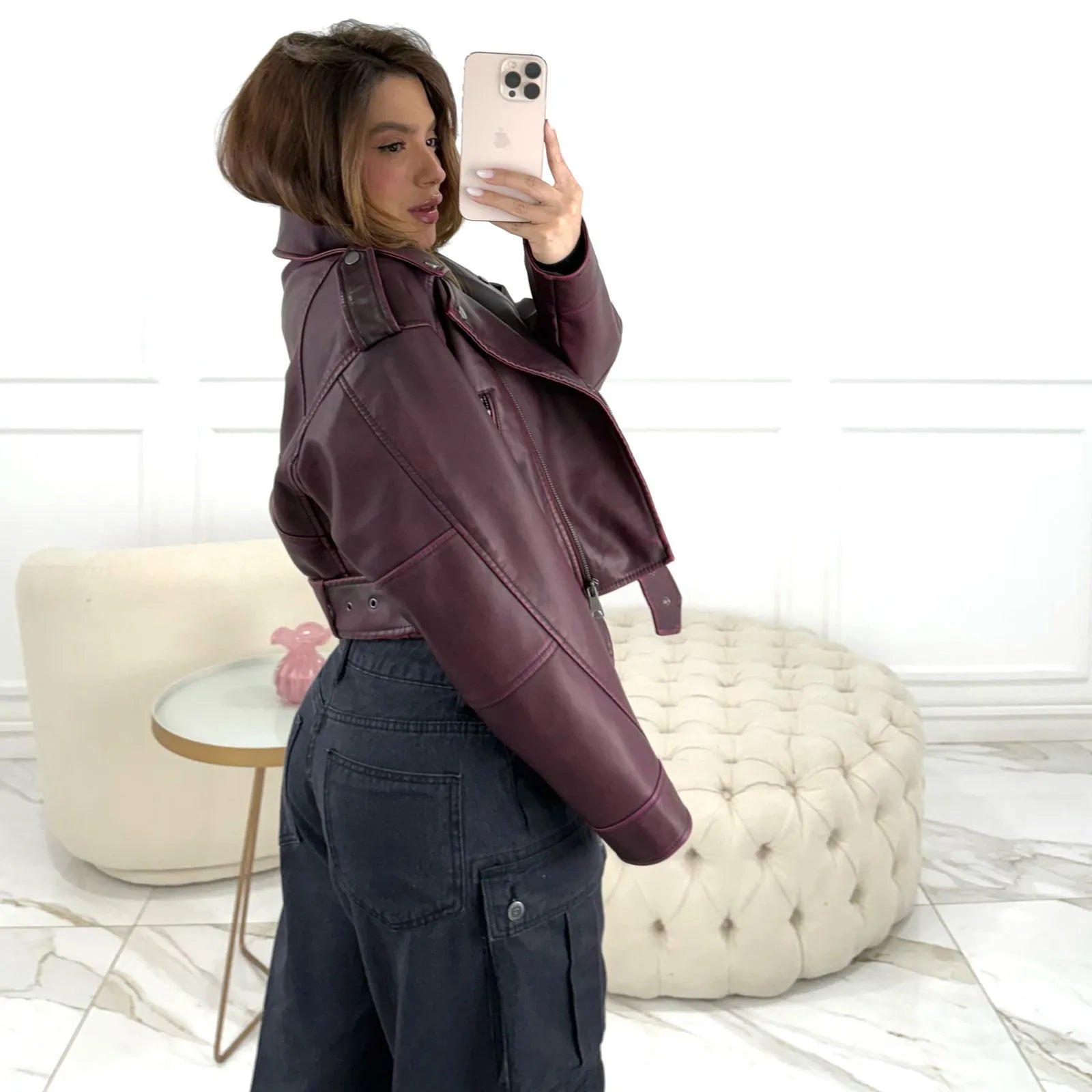 JAQUETA ALEXA BURGUNDY
