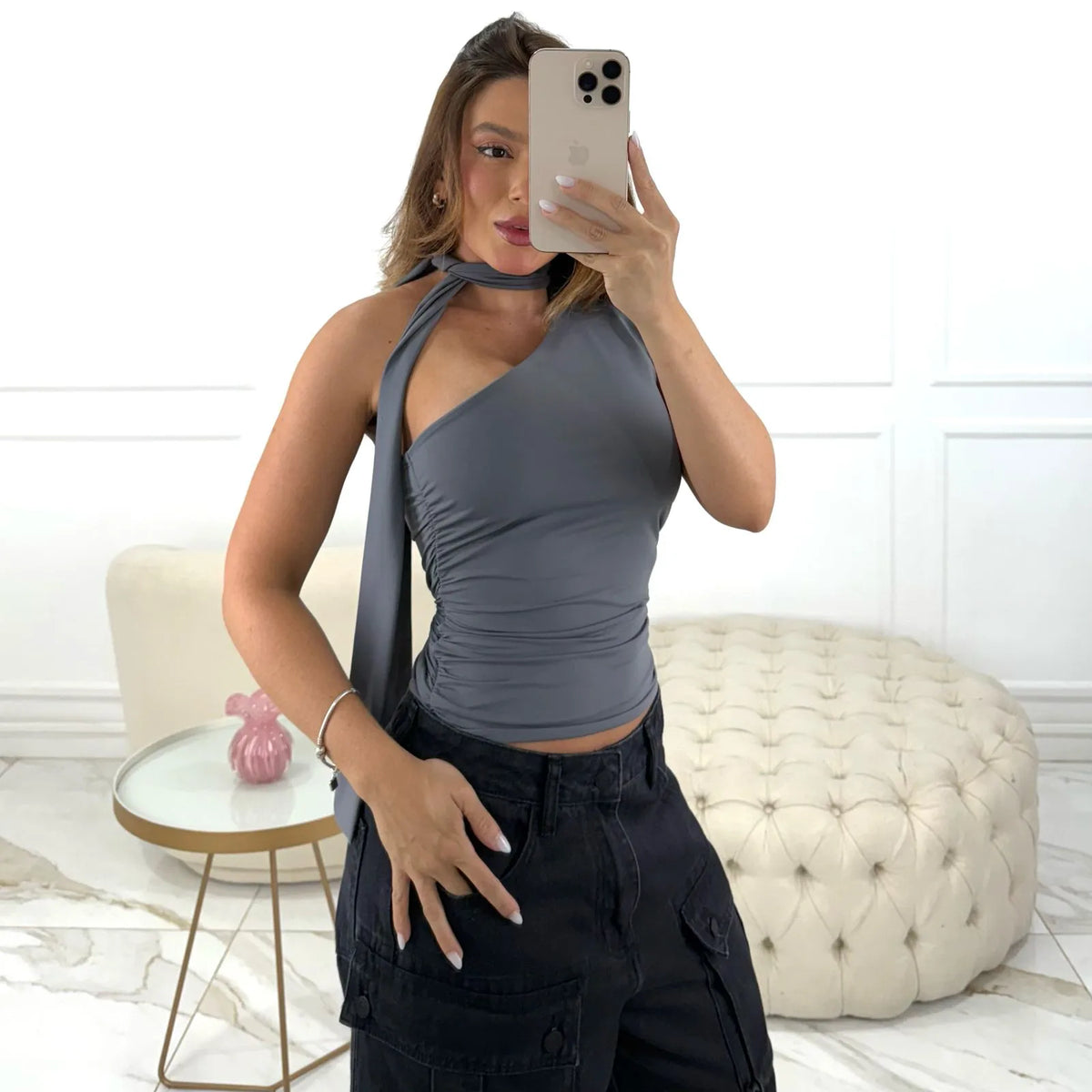 BLUSA MARCELA CINZA