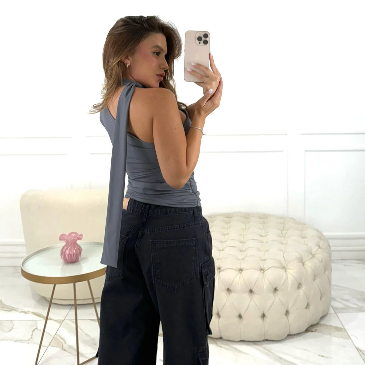BLUSA MARCELA CINZA