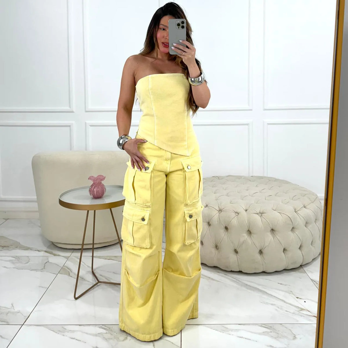 CALÇA MAYA AMARELO