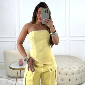 CORSET MAYA AMARELO