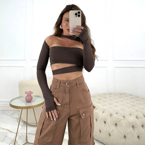 CROPPED GIOVANNA BROWN