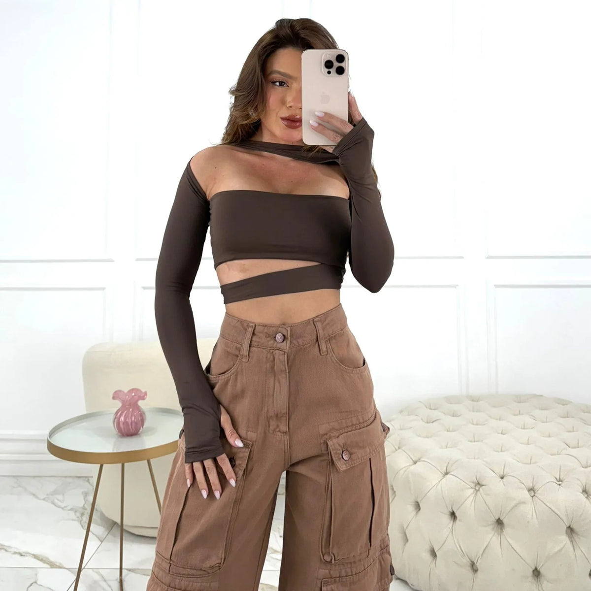 CROPPED GIOVANNA BROWN