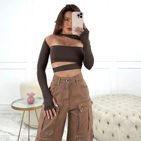 CROPPED GIOVANNA BROWN