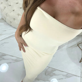 DRESS KHLOE BEGE