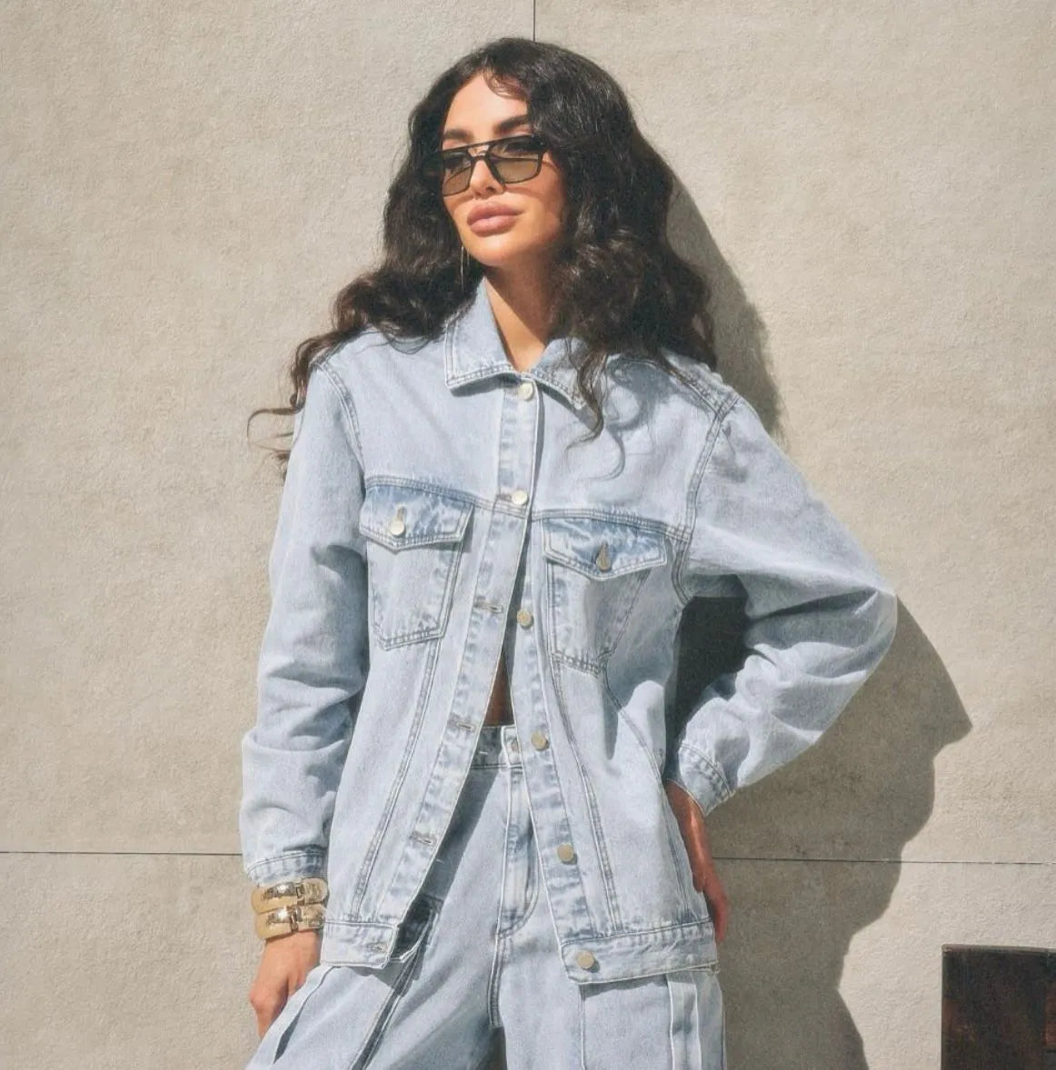 JAQUETA MAYA JEANS CLARO
