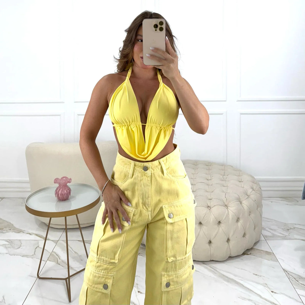 TOP BIANCA AMARELO