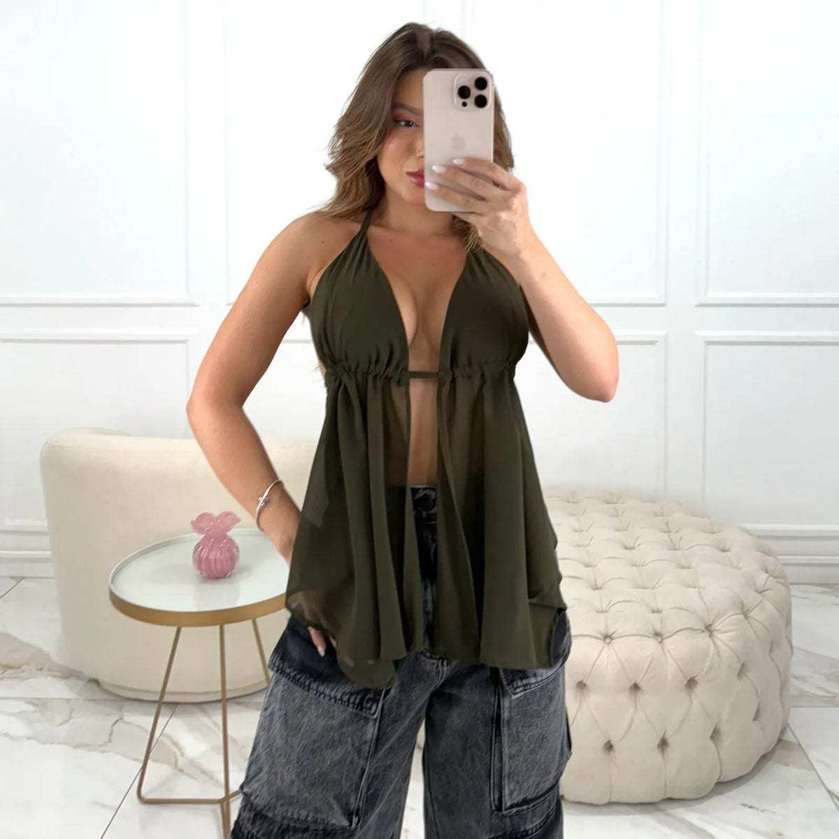 TOP MAITE VERDE MILITAR